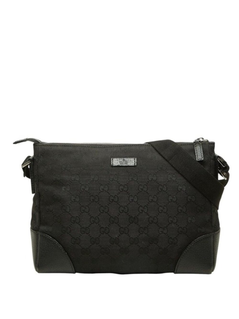 Gucci GG Canvas Crossbody Shoulder Bag Black
